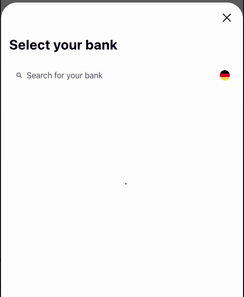  Bank transfer payment UI flow